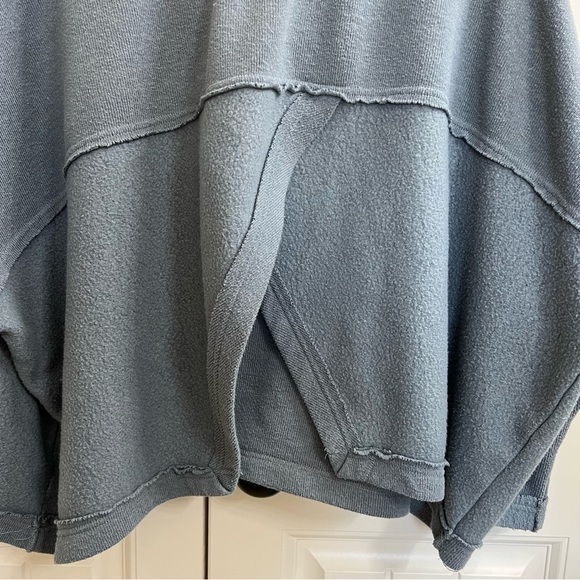 Free People Huntington Fleece Cowl Neck Sweatshirt Pullover in Gray, Size XS - Picture 6 of 11